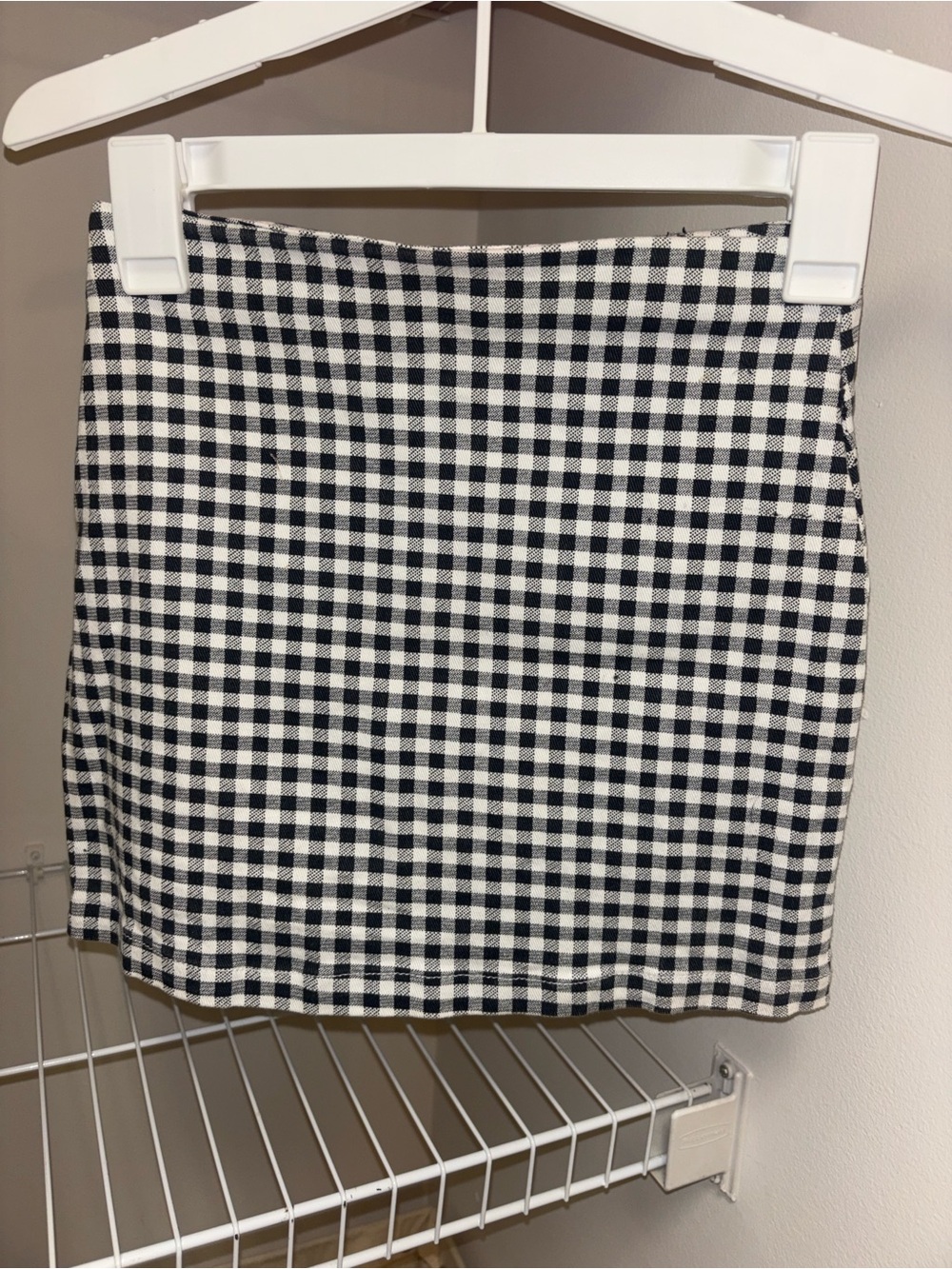 Forever 21 Black & White Gingham Mini Skirt